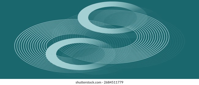 Abstractas líneas geométricas brillantes verdes sobre fondo gris. Moderno patrón de líneas de círculo azul brillante. Concepto de tecnología futurista. Traje para la cubierta, cartel, Anuncio, folleto, cabecera, Vector del Sitio web