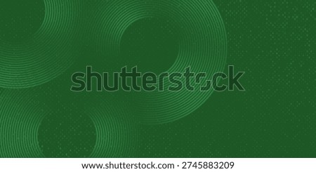 Abstract green glowing geometric lines on greenbackground. Modern shiny green circle lines pattern.