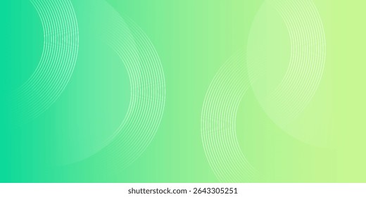 Abstract green gradient background with circle element. modern trendy design
