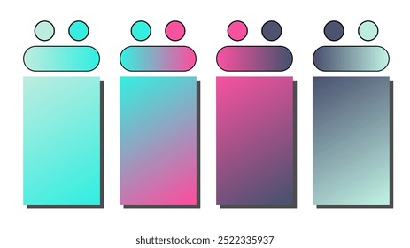 Paleta de cores de fundo do gradiente verde abstrato. Ilustração abstrata com design de desfoque de gradiente. Fundo abstrato colorido desfocado. Gradiente colorido. Ilustração vetorial