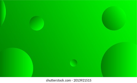 Abstract green gradient background design with Geometric circles 