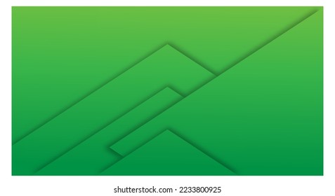 Abstract Green Gradient Background Geometric Paper Cut Style for Brochures or Landing Pages Template