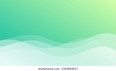 Abstract green gradient background with geometric shape elements on gradient. Template for invitation, business card, booklet or presentation design. Vector paper background