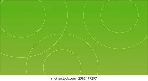 Abstract green gradient background with geometric circles. Perfect for project banner background. Vector illustration