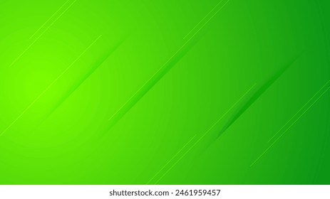 Abstract green gradient background with lines and shadows. Header banner. Bright abstract presentation backdrop. Vector illustration