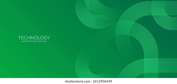 Abstract green gradient background with lines. Geometric stripe line art design. Suit for poster, banner, brochure, cover, header, presentation, website, flyer