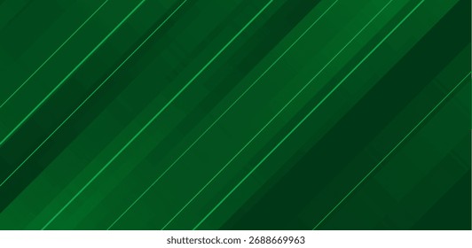 Abstrakter grüner Farbverlauf-Hintergrund. Moderne abstrakte, grüne rechteckige Linien für Präsentationen, Banner und Broschüren