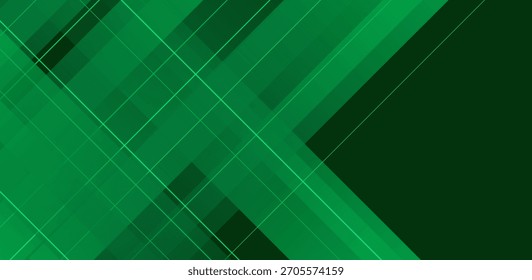 Abstract green gradient background. Modern green abstract rectangular lines for presentation, banner, and brochure designs