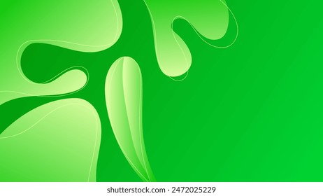 ABSTRACT GREEN GRADIENT BACKGROUND SMOOTH COLORFUL DESIGN WITH SHAPES VECTOR TEMPLATE GOOD FOR MODERN WEBSITE, WALLPAPER, COVER DESIGN 