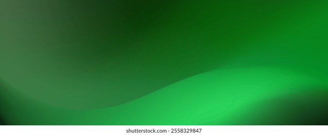 Abstract Green Gradient Background, Smooth Curves, Nature Inspired,