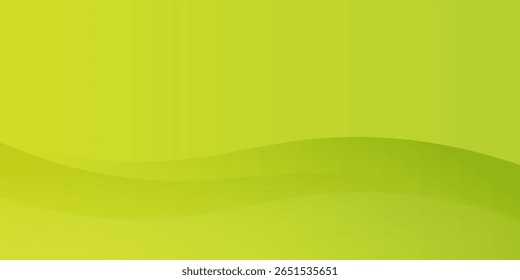 Abstract green gradient background with smooth wave patterns, perfect for eco-friendly designs or nature-themed visuals. eps10.
