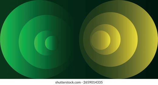 Fondo de Anuncio degradado verde Abstractas con círculos. Ilustración vectorial de Vector Eps10