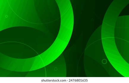 Abstract green gradient circles shape background. Eps10 vector