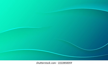 Color de gradiente verde abstracto fondo ondulado elegante