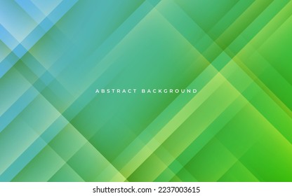 abstract green gradient diagonal shape light and shadow with halftone dots background. eps10 vector