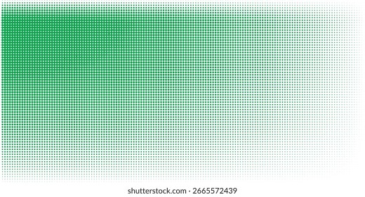 Abstract Green Gradient With Dot Halftone Patterned Background