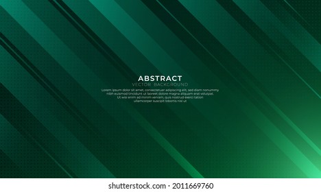 Abstract green gradient dynamic lines background. Modern simple geometric shapes composition. Minimal shine geometry texture creative design. Suit for poster, cover, flyer. Vector illustration