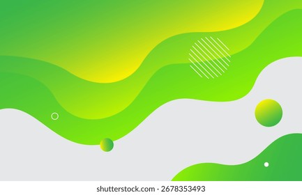 Fondo de fluido de gradiente verde Abstractas. Ilustración vectorial