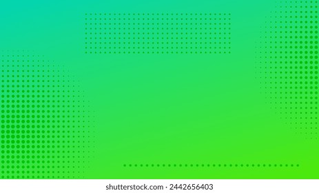 Abstract green gradient geometric background with dots. Header banner. Bright abstract presentation backdrop. Vector illustration