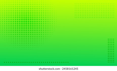 Abstract green gradient geometric background with dots. Header banner. Bright abstract presentation backdrop. Vector illustration