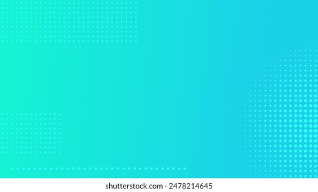 Abstract green gradient geometric background with dots. Header banner. Bright abstract presentation backdrop. Vector illustration