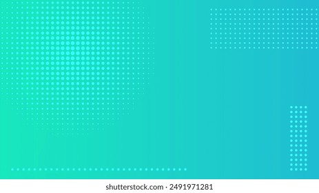 Abstract green gradient geometric background with dots. Header banner. Bright abstract presentation backdrop. Vector illustration