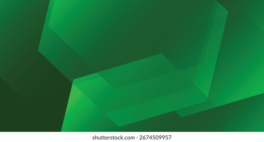 Abstrakter geometrischer Hintergrund mit grünem Farbverlauf. Vektorgrafik-Technologie eps10