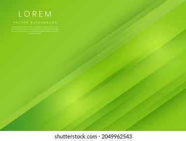 Resumen de fondo diagonal geométrico gradiente verde. Puede usar para publicidad, afiche, plantilla, presentación comercial. Ilustración del vector