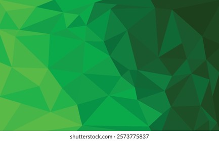 abstract green gradient geometric polygonal pattern banner template business design.vector illustration