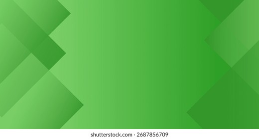 Abstract green gradient hexagon shapes in green background