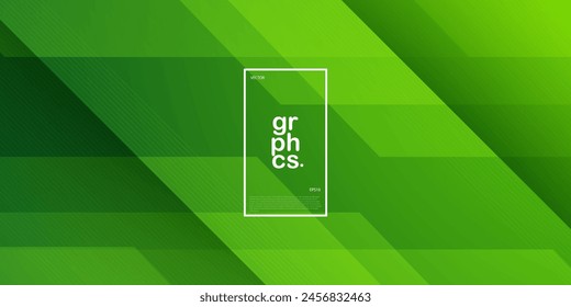 Abstract green gradient illustration background with 3d look and simple pattern. Cool design and luxury. Eps10 vector