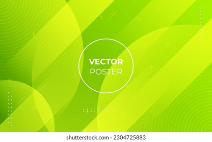 abstract green gradient liquid color with geometric shape background. eps10 vector
