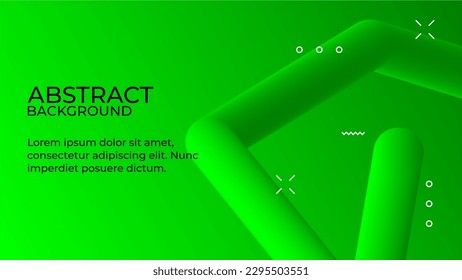 Abstract green gradient liquid flow background with memphis style. Perfect for covers design. Business brochure, applicable for placards, banners, posters, flyers, presentation .etc.