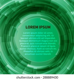 Abstract green gradient round background with space for text