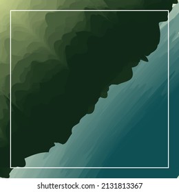 Resumen del diseño de la bufanda de gradiente verde . Vector de seda