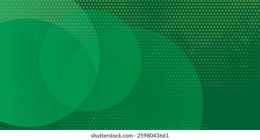 Abstract green gradient shapes background