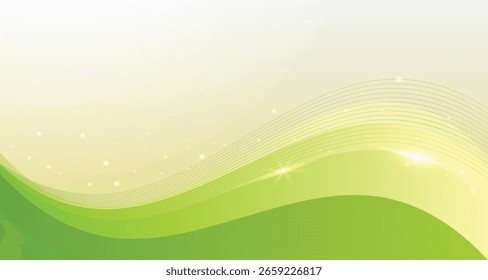 Fundo de onda fluida brilhante gradiente verde abstrato. Fundo futurista moderno com espaço de texto. Pode ser usado para landing page, capas de livros, folhetos, folhetos, revistas, qualquer marca, banners