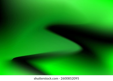 Abstract Green Gradient with Smooth Curves and Dark Transition Elements