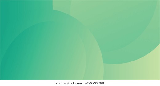 Abstract Green Gradient With Soft Circular Shapes For Modern Background Design eps10