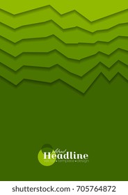 Abstract green gradient tech corporate background. Vector material minimal design