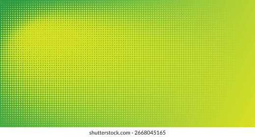 Anuncio de Vector degradado verde Abstractas. Fondo largo contemporáneo minimalista punteado de medio tono con espacio de copia para texto