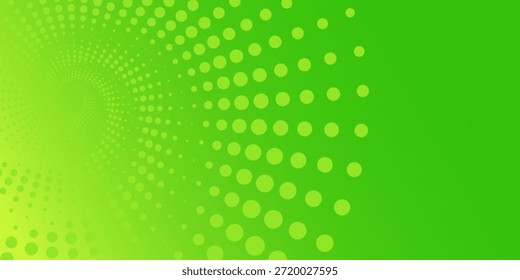 Banner de vetor de gradiente verde abstrato. Meio-tom pontilhado minimamente contemporâneo longo fundo arte ilustrações