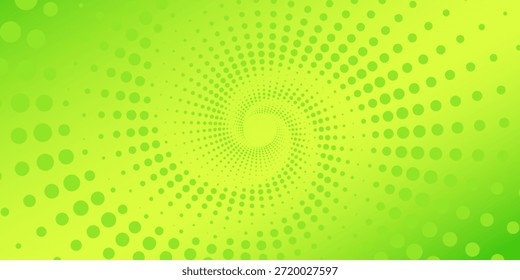 Banner de vetor de gradiente verde abstrato. Meio-tom pontilhado minimamente contemporâneo longo fundo arte ilustrações vetor meio-tom