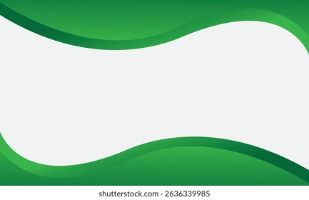Abstract Green Gradient Wave background Design	