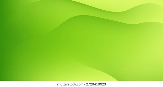 Fundo de onda de gradiente verde abstrato com formas orgânicas suaves. Design moderno na moda em Ilustração de Vetor