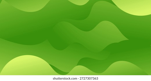 Fundo de onda de gradiente verde abstrato com formas orgânicas suaves. Conceito de tecnologia futurista