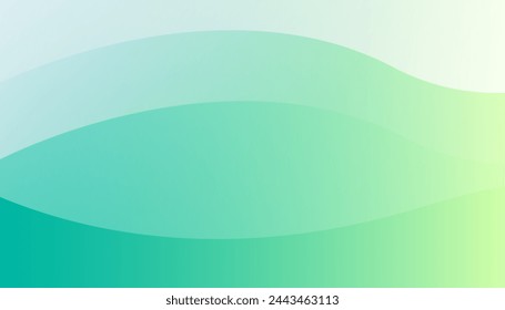 Abstract green gradient wavy background.  Modern and Creative Trend design in vector illustration
