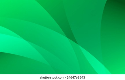 Abstract green gradient wavy background. Vector illustration