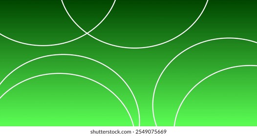 Gradiente verde Abstractas con diseño de círculo blanco, Vector.