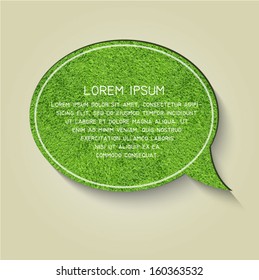 Abstract green grass bubble 